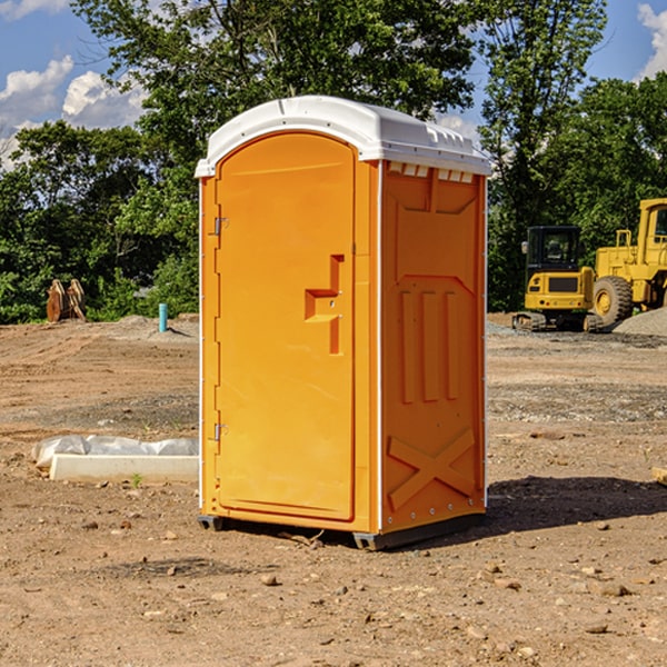 what is the cost difference between standard and deluxe portable restroom rentals in Pandora Ohio